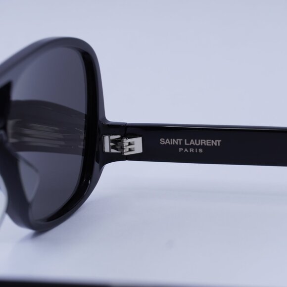 🕶️ New Saint Laurent SL652/F SOLACE 001 Sunglasses - Black Frame, Black Lenses - Picture 7 of 12